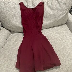 American Apparel Burgundy Backless Dress